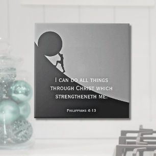 Philippians 4:13 Bible Verse Christian Tile