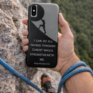 Philippians 4:13 Bible Verse Giant Stone Case-Mate iPhone X Case