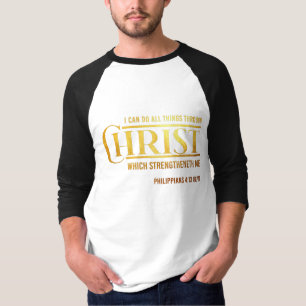 Philippians 4:13 Bible Verse KJV Quote Men's 3/4 T-Shirt