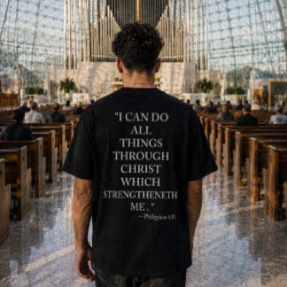 Philippians 4:13 Bible Verse T-Shirt