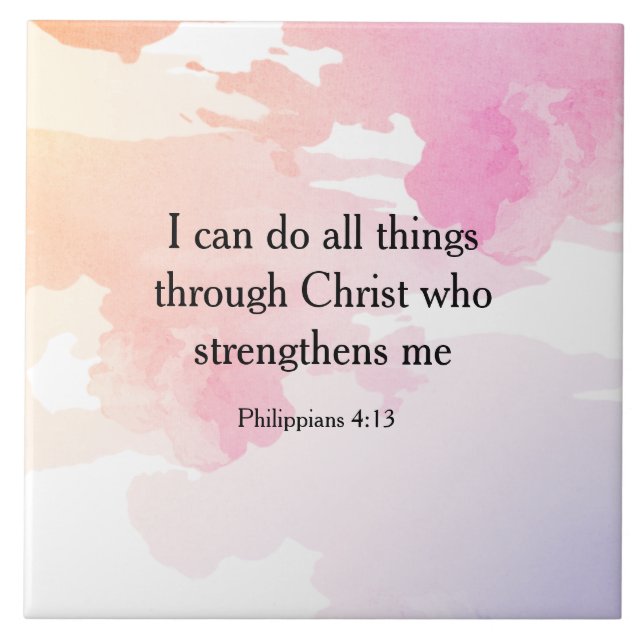 Philippians 4:13, bible verse tile (Front)