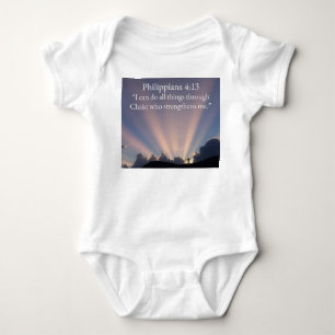 Philippians 4:13 Christian Baby Bodysuit
