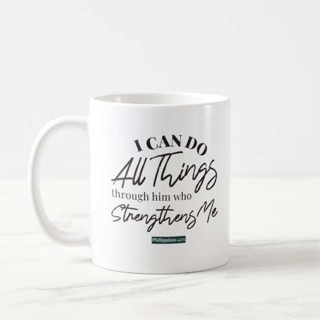 Philippians 4:13 coffee mug (Left)