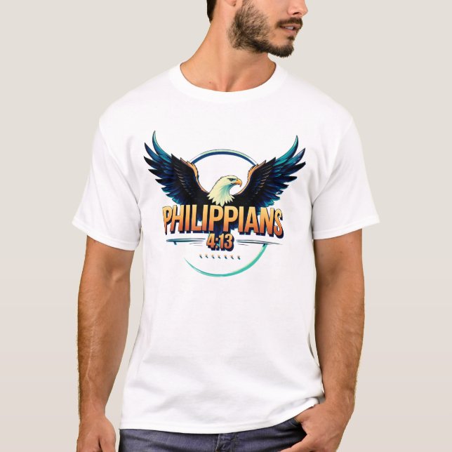 Philippians 4:13 – Eagle by All43 T-Shirt (Front)