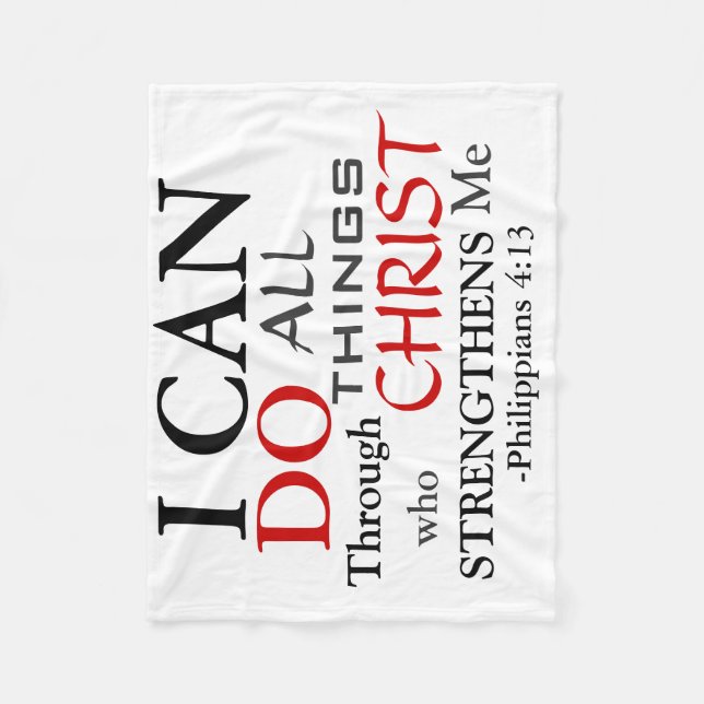 PHILIPPIANS 4:13 FLEECE BLANKET (Front)
