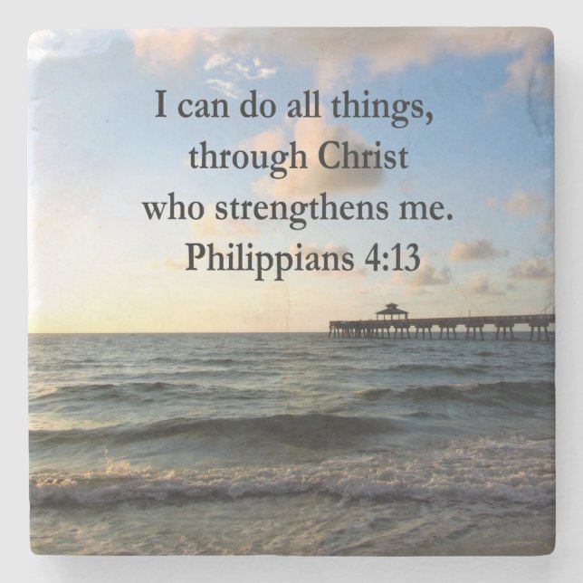 PHILIPPIANS 4:13 HOPE STONE COASTER (Front)