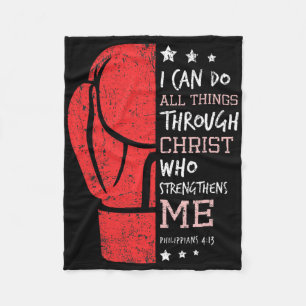 Philippians 4 13 I Can Do All Things Christian Box Fleece Blanket