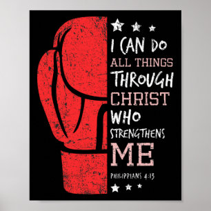 Philippians 4 13 I Can Do All Things Christian Box Poster