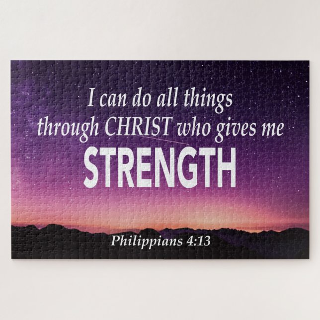 PHILIPPIANS 4:13 I Can Do All Things Christian Jig Jigsaw Puzzle (Horizontal)