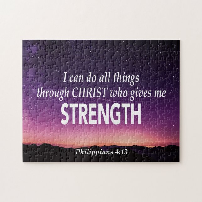 PHILIPPIANS 4:13 I Can Do All Things Christian Jigsaw Puzzle (Horizontal)