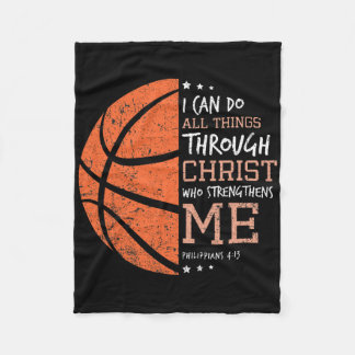 Philippians 4 13 I Can Do All Things Christian Ske Fleece Blanket