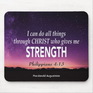Philippians 4:13 I CAN DO ALL THINGS Personalized Mouse Mat