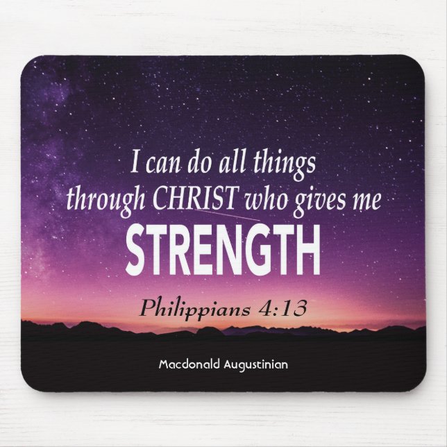 Philippians 4:13 I CAN DO ALL THINGS Personalized Mouse Mat (Front)
