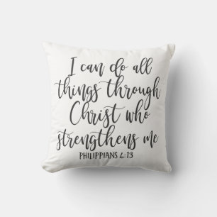 Philippians 4:13 I can do all things Poster Cushion