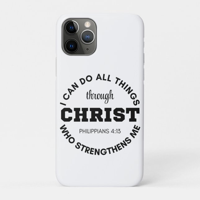 Philippians 4:13 I can do all things Scripture Case-Mate iPhone Case (Back)