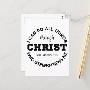 Philippians 4:13 I can do all things Scripture Postcard
