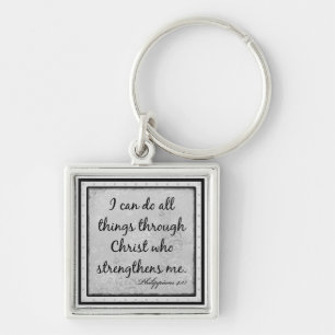 Philippians 4:13 "I can do all things through..." Key Ring