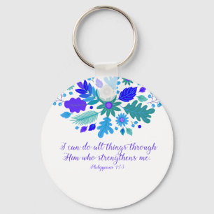Philippians 4:13 – I Can Do All Things - Verse Key Ring