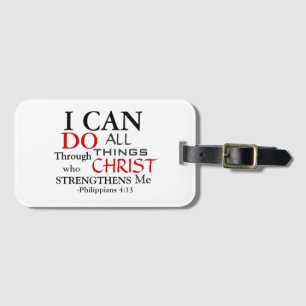 PHILIPPIANS 4:13 LUGGAGE TAG