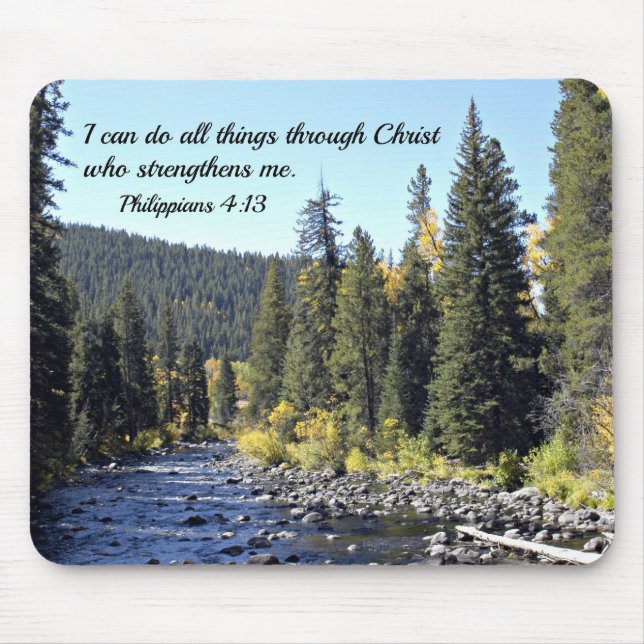 Philippians 4:13 mouse mat (Front)