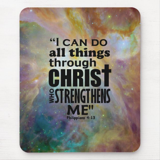 Philippians 4:13 mouse mat (Front)