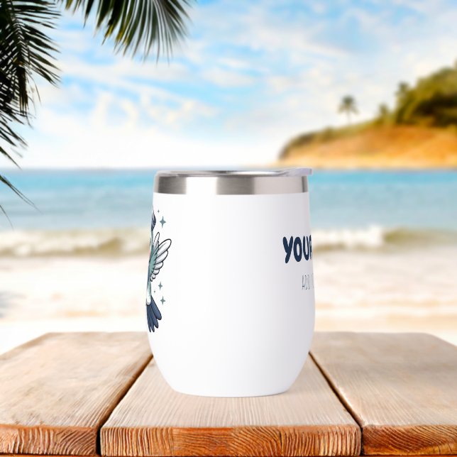 Philippians 4:13 Navy Sailor Personalised Tumbler (Beach)