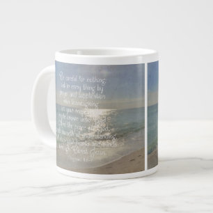 Philippians 4:13 Peace Bible Verse Beach Christian Large Coffee Mug