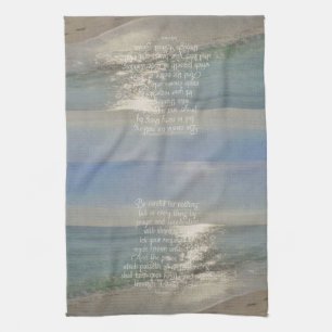 Philippians 4:13 Peace Bible Verse Beach Christian Tea Towel