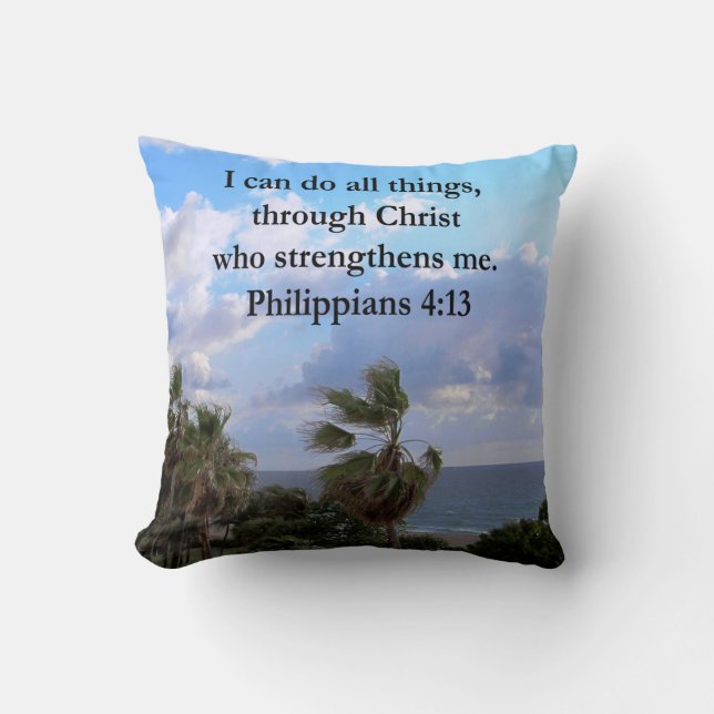 PHILIPPIANS 4:13 PRAYER CUSHION (Front)