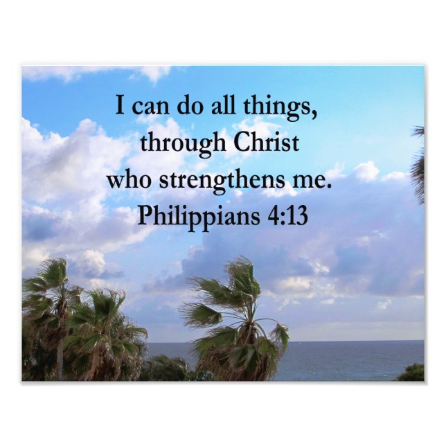 PHILIPPIANS 4:13 PRAYER PHOTO PRINT (Front)