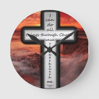Philippians 4:13 round clock