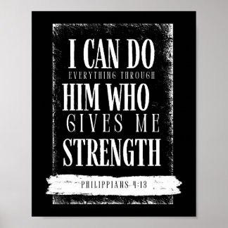 Philippians 4:13 Scripture Art Poster
