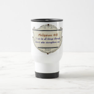 Philippians 4:13 Shield Travel Mug