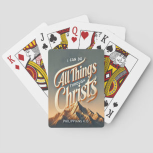 Philippians 4:13 Strength in Christ Playing Cards