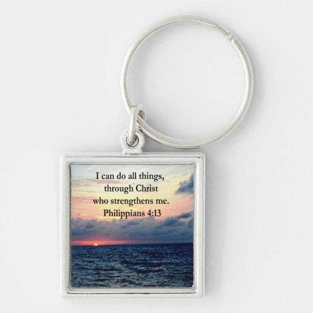 PHILIPPIANS 4:13 SUNRISE DESIGN KEY RING (Front)