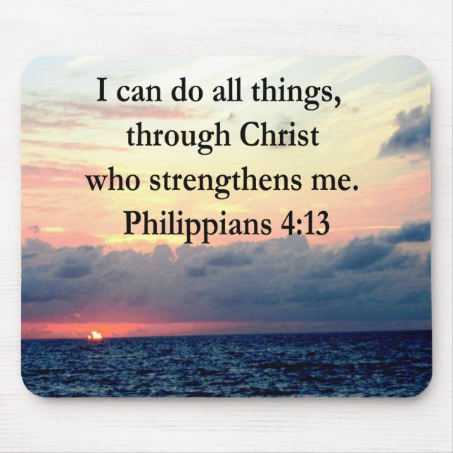 PHILIPPIANS 4:13 SUNRISE DESIGN MOUSE MAT (Front)