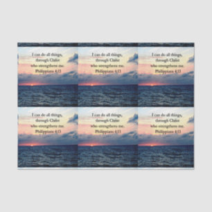 PHILIPPIANS 4:13 SUNRISE DESIGN TISSUE PAPER