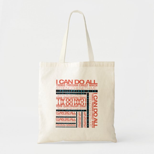 Philippians 4:13 Tote Bag (Front)