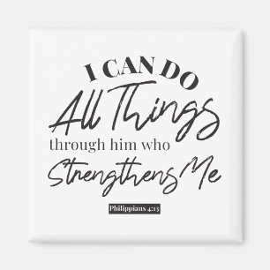 Philippians 4:13 white ver magnet