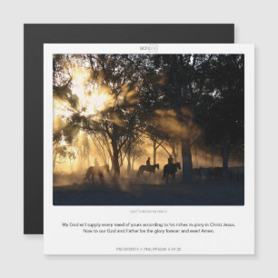 Philippians 4:19-20 PROSPERITY SCRIPIX magnet card