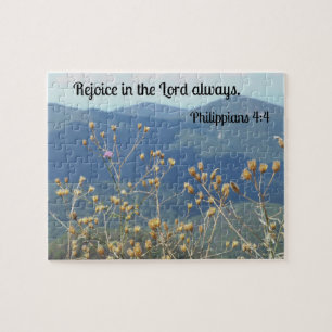 Philippians 4:4 Rejoice in the Lord always. Jigsaw Puzzle
