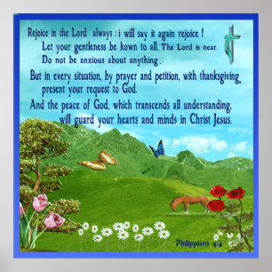 Philippians 4:4 Scripture  poster