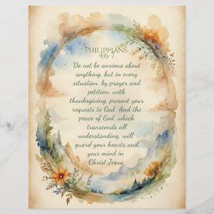 Philippians 4:6–7 Christian Encouragement Gift Flyer