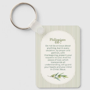 Philippians 4:6–7 Christian Encouragement Gift Key Ring