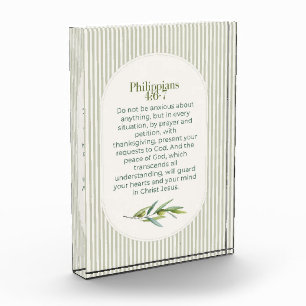 Philippians 4:6–7 Christian Encouragement Gift Photo Block