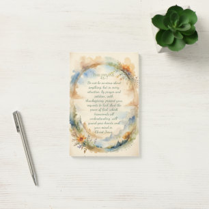 Philippians 4:6–7 Christian Encouragement Gift Post-it Notes