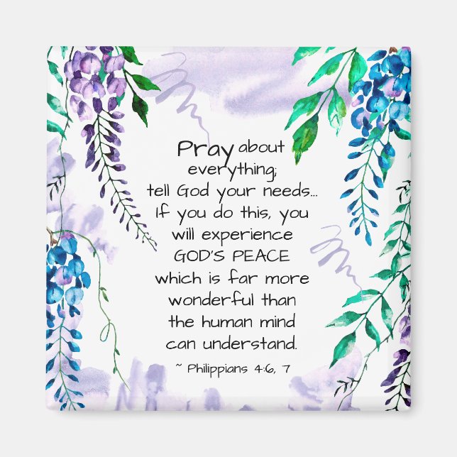 Philippians 4:6-7 Pray about Everything Magnet (Front)