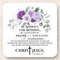 Philippians 4:6-7 Scripture Purple Flowers