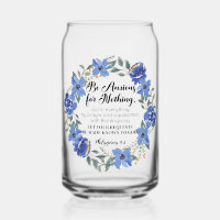 Philippians 4:6 Be Anxious for Nothing Blue Floral