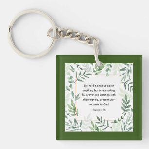 Philippians 4:6, Bible Verse,  Key Ring